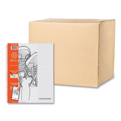 Whitelines Notebook, Medium/College Rule, Gray/Orange Cover, (70) 8.5 x 11 Sheets, 12/Carton, Ships in 4-6 Business Days1