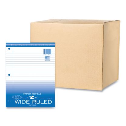 Loose Leaf Paper, 8 x 10.5, 3-Hole Punched, Wide Rule, White, 100 Sheets/Pack, 48 Packs/Carton, Ships in 4-6 Business Days1