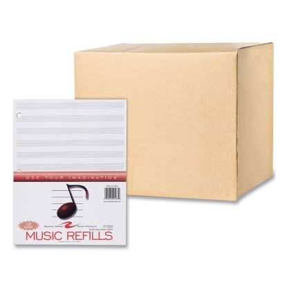 Music Filler Paper, 3-Hole, 8.5 x 11, Music Transcription Format, 20 Sheets/Pack, 24 Packs/Carton, Ships in 4-6 Business Days1