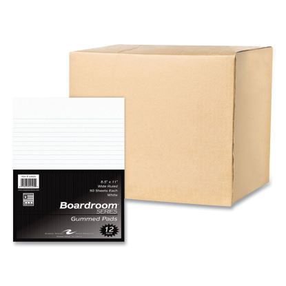 Boardroom Gummed Pad, Wide Rule, 50 White 8.5 x 11 Sheets, 72/Carton, Ships in 4-6 Business Days1