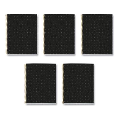 MR M Fashion Notebook, 4-Subject, Med/College Rule, Black Dots Cover, (120) 11 x 8.5 Sheets, 5/CT, Ships in 4-6 Business Days1