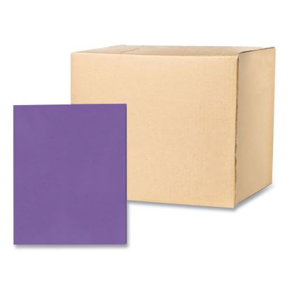 Pocket Folder, 0.5" Capacity, 11 x 8.5, Purple, 25/Box, 10 Boxes/Carton, Ships in 4-6 Business Days1