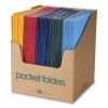 Pocket Folder, 0.5" Capacity, 11 x 8.5, Assorted Colors, 100/Carton, Ships in 4-6 Business Days1