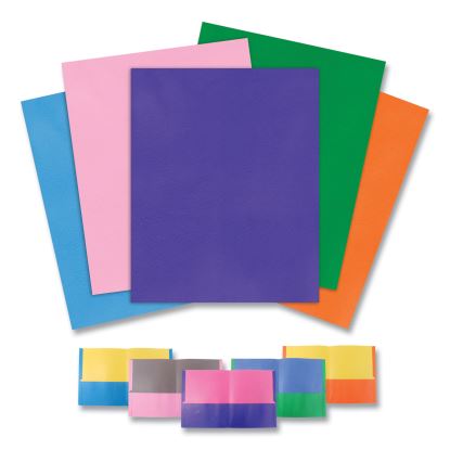 Pocket Folder, 0.5" Capacity, 11 x 8.5, Assorted Colors, 50/Carton, Ships in 4-6 Business Days1