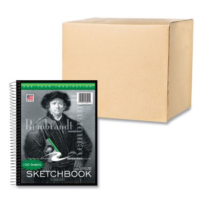 Sketch Book, 60-lb Drawing Paper Stock, Rembrandt Photography Cover, (100) 11 x 8.5 Sheets,12/CT, Ships in 4-6 Business Days1
