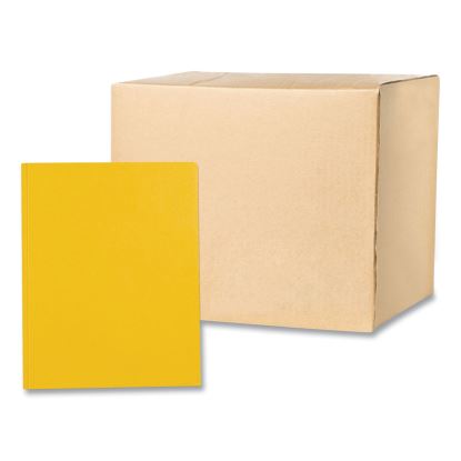 Pocket Folder with 3 Fasteners, 0.5" Capacity, 11 x 8.5, Yellow, 25/Box, 10 Boxes/Carton, Ships in 4-6 Business Days1