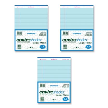 Enviroshades Legal Notepads, 50 Blue 8.5 x 11.75 Sheets, 72 Notepads/Carton, Ships in 4-6 Business Days1