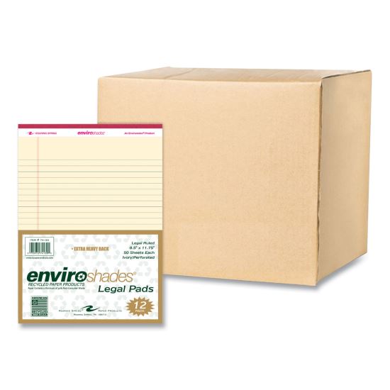 Enviroshades Legal Notepads, 50 Ivory 8.5 x 11.75 Sheets, 72 Notepads/Carton, Ships in 4-6 Business Days1