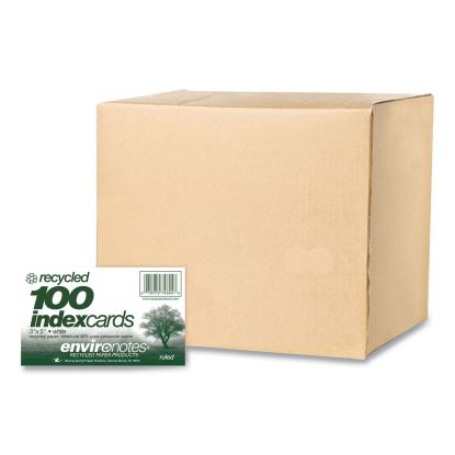 Environotes Recycled Index Cards, Narrow Rule, 3 x 5 White, 100 Cards, 36/Carton, Ships in 4-6 Business Days1