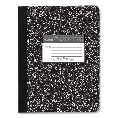 Hardcover Marble Composition Book, Wide/Legal Rule, Black Marble Cover, (50) 9.75 x 7.5 Sheet, 48/CT, Ships in 4-6 Bus Days1