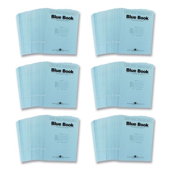 Examination Blue Book, Wide/Legal Rule, Blue Cover, (12) 11 x 8.5 Sheets, 300/Carton, Ships in 4-6 Business Days1