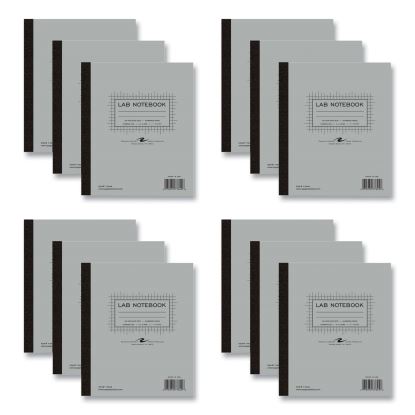 Lab and Science Carbonless Notebook, Quad Rule (4 sq/in), Gray Cover, (100) 11x9.25 Sheets, 12/CT, Ships in 4-6 Business Days1