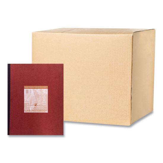 Lab and Science Numbered Notebook, Quadrille Rule (4 sq/in), Red Cover, (76) 11.75 x 9.25 Sheets, 24/CT,Ships in 4-6 Bus Days1