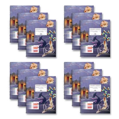 Lab/Science Carbonless Notebook, Quad Rule (4 sq/in), Multicolor Cover, (100) 11x8.5 Sheets, 12/CT,Ships in 4-6 Business Days1