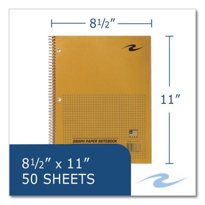 Lab and Science Wirebound Notebook, Quadrille Rule (4 sq/in), Brown Cover, (50) 8.5 x 11 Sheets, 24/CT, Ships in 4-6 Bus Days1