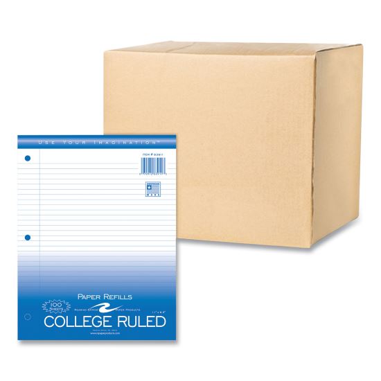 Loose Leaf Paper, 8.5 x 11, 3-Hole Punched, College Rule, White, 100 Sheets/Pack, 48 Packs/Carton, Ships in 4-6 Business Days1