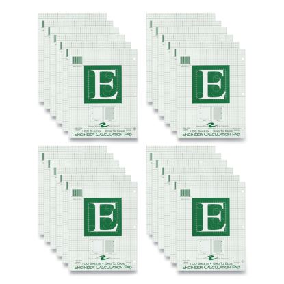 Engineer Pad, (1.25" Margin), Quad Rule (5 sq/in, 1 sq/in), 100 Lt Green 8.5x11 Sheets/Pad, 24/CT, Ships in 4-6 Business Days1