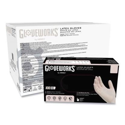 Latex Disposable Gloves, Powder-Free, 4 mil, Small, Ivory, 100 Gloves/Box, 10 Boxes/Carton1