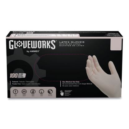 Latex Disposable Gloves, Powder-Free, 4 mil, Medium, Ivory, 100 Gloves/Box, 10 Boxes/Carton1