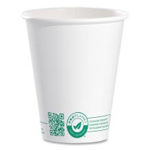 Compostable Paper Hot Cups, ProPlanet Seal, 8 oz, White/Green, 1,000/Carton1