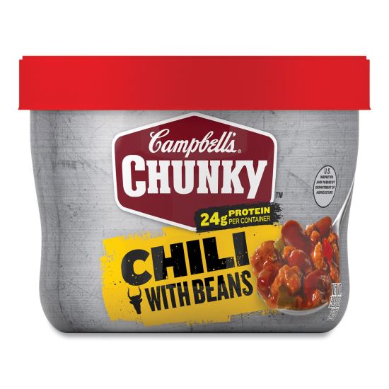 Chunky Chili with Beans, 15.25 oz Bowl, 8/Carton, Ships in 1-3 Business Days1