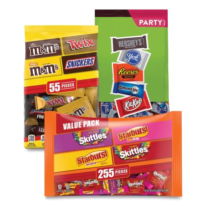 MARS, Hershey's and Wrigley's Fun Size Chocolate Variety, 168.81 oz Bag, 3/Carton, Ships in 1-3 Business Days1