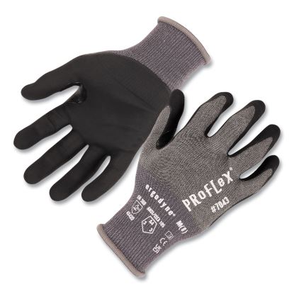 ProFlex 7043 ANSI A4 Nitrile Coated CR Gloves, Gray, Medium, 12 Pairs, Ships in 1-3 Business Days1