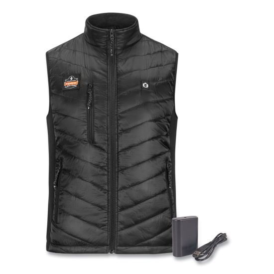 N-Ferno 6495 Rechargeable Heated Vest with Batter Power Bank, Fleece/Polyester, Medium, Black, Ships in 1-3 Business Days1