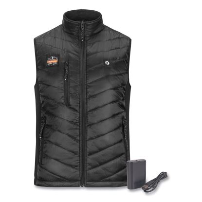 N-Ferno 6495 Rechargeable Heated Vest with Battery Power Bank, Fleece/Polyester, X-Large, Black, Ships in 1-3 Business Days1