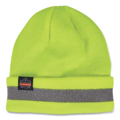 N-Ferno 6803 Reflective Rib Knit Winter Hat, One Size Fits Most, Lime, Ships in 1-3 Business Days1