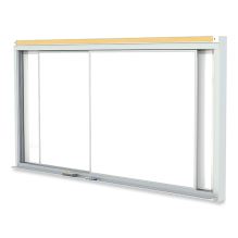Horizontal Sliding Porcelain Magnetic Whiteboard, 120 x 48, White Surface, Satin Aluminum Frame, Ships in 7-10 Business Days1