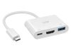 Monoprice 3-in-1 USB-C to HDMI Wired USB 3.2 Gen 1 (3.1 Gen 1) Type-C White2