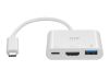 Monoprice 3-in-1 USB-C to HDMI Wired USB 3.2 Gen 1 (3.1 Gen 1) Type-C White3