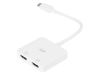 Monoprice USB-C to Dual 4K HDMI USB graphics adapter 3840 x 2160 pixels White1