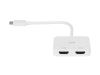 Monoprice USB-C to Dual 4K HDMI USB graphics adapter 3840 x 2160 pixels White3