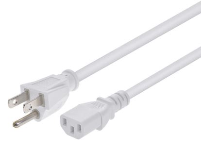 Monoprice 43182 power cable White 118.1" (3 m) NEMA 5-15P C13 coupler1