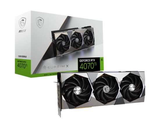 MSI RTX4070 Ti Suprim X NVIDIA GeForce RTX 4070 Ti 12 GB GDDR6X1