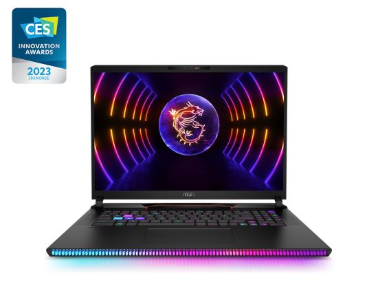 MSI GE78HX 13VI-079US Raider i9-13980HX Notebook 17" Quad HD+ Intel® Core™ i9 32 GB DDR5-SDRAM 2 TB SSD NVIDIA GeForce RTX 4090 Wi-Fi 6E (802.11ax) Windows 11 Pro Black1