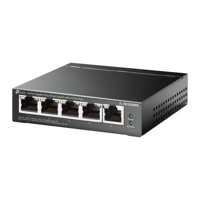 TP-Link TL-SG105MPE network switch L2 Gigabit Ethernet (10/100/1000) Power over Ethernet (PoE) Black1