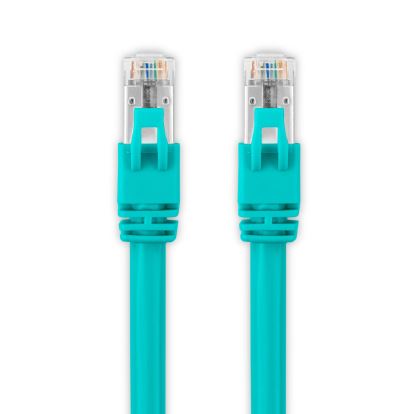 Rocstor Y10C628-AQ networking cable Aqua color 598.4" (15.2 m) Cat6a S/UTP (STP)1