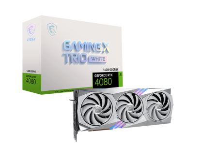 MSI GeForce RTX 4080 16GB GAMING X TRIO WHITE NVIDIA GDDR6X1