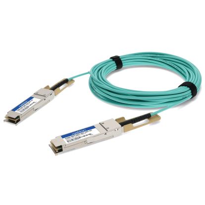 AddOn Networks E100G-QSFP-QSFP-AOC-1001-AO InfiniBand cable 393.7" (10 m) QSFP28 Aqua color1