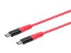 Monoprice 39643 USB cable 70.9" (1.8 m) USB 2.0 USB C Red2