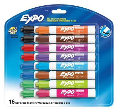 EXPO 81045 marker 16 pc(s) Chisel tip Assorted colors1