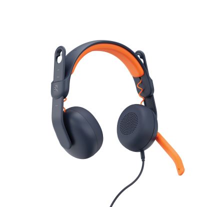 Logitech Zone Learn Headset Wired Head-band Education Blue, Orange1