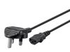 Monoprice 42093 power cable Black 35.4" (0.9 m) BS 1363 IEC C131