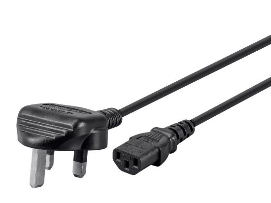 Monoprice 42093 power cable Black 35.4" (0.9 m) BS 1363 IEC C131