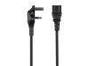 Monoprice 42093 power cable Black 35.4" (0.9 m) BS 1363 IEC C132