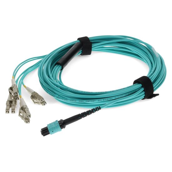 AddOn Networks ADD-MPO-4LC4M5OM4P fiber optic cable 157.5" (4 m) 8x LC LOMM OM4 Aqua color1