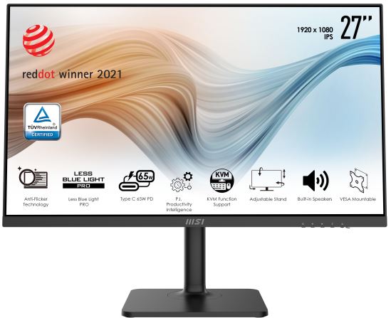 MSI Modern MD272P 27" 1920 x 1080 pixels Full HD LCD Black1